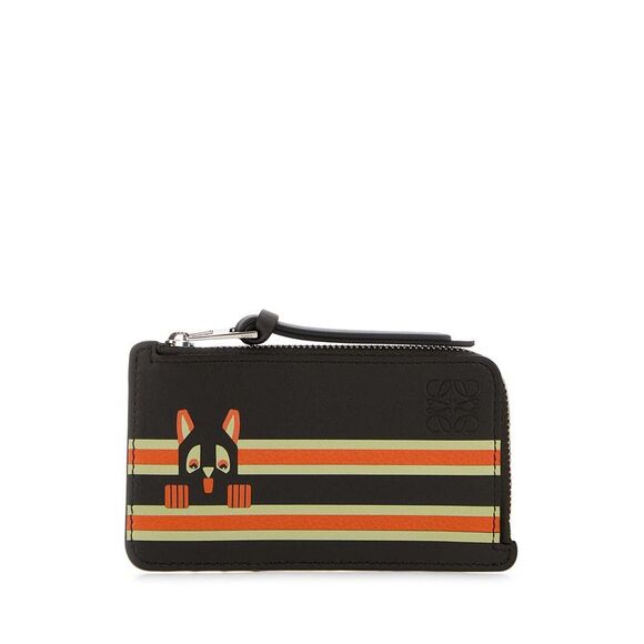 Loewe Women Futurist Cat Dark Brown Leather Futurist Cat Cardholder